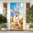 thumbnail image 4 of SLYNSHome Easter Happy Door Cover, Easter Decorative Cute Rabbit Door Clothes Spring Party Background Decor Banner, 4 of 6
