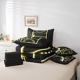 thumbnail image 4 of YST Sports Comforter Set, 7-Piece, Queen Size, Black Yellow, Sports Theme, 4 of 4