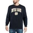 thumbnail image 3 of Men's Colosseum Navy Notre Dame Fighting Irish Arch & Logo Crew Neck Sweatshirt, 3 of 4