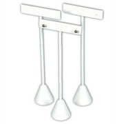 3 Earring T Stand White Leather Showcase Display 6.75"