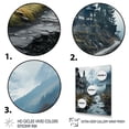 thumbnail image 3 of Designart "Mountain Fortress Castles Misty painting III" Cityscapes Floater Framed Wall Art Print, 3 of 7