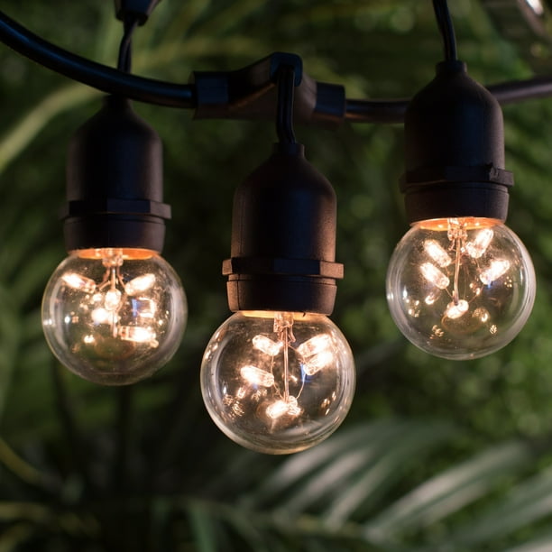 Bulbrite Incandescent Outdoor Starlight String Light, Warm White, 48