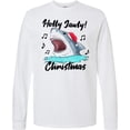 thumbnail image 3 of Inktastic Shark Holly Jawly Christmas Long Sleeve T-Shirt, 3 of 5