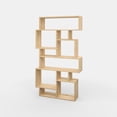 thumbnail image 6 of Ada Home Decor Furniture Multiple Tier Open Shelf Oak Berkshire Modern Bookcase, 6 of 7