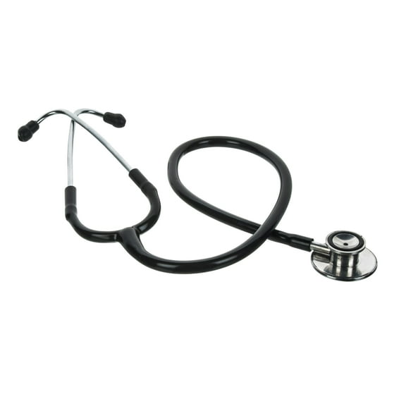 Student Stethoscope - 22"L PVC Tubing - Stainless Steel Binaural - Includes Spare Eartips & Diaphragm Cover - Eisco Labs