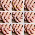 thumbnail image 4 of Kit de uñas postizas adhesivas PEPFTG de 216 piezas, punta francesa, forma almendra, 4 of 9