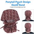thumbnail image 6 of Penkiiy Working Caps with Buttons Adjustable Sweatband Tie Back Printed Working Hats for Women Men Wine, 6 of 7