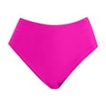thumbnail image 3 of WERYOUNG Women Casual High Waisted Solid Color Split Plus Size Swim Trunks Summer Tropical Brazilian Vacation Swimwear Beachwear Cozy Hot Pink L, 3 of 3