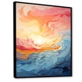 thumbnail image 2 of Designart "Pastel Sunset with Bold Colors I" Landscape & Nature Floater Framed Wall Decor, 2 of 7