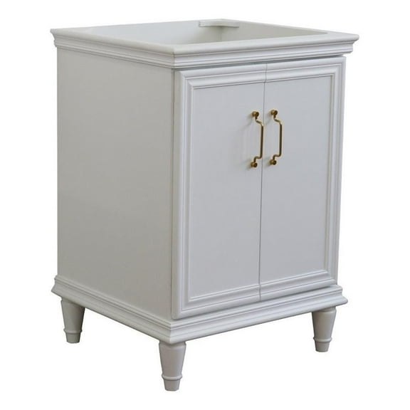 24 in. Single Wooden Vanity  White Finish Cabinet Only