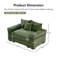 thumbnail image 2 of 54.3" Oversized Accent Chair, Corduroy Armchair, 24in Extra Deep Seats, Modern Lounge Chair, Upholstered Reading Chair for Living Room & Bedroom, 2 of 9