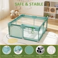 thumbnail image 3 of BEAUTYPEAK 48"x48" Large Baby Playpen Toddler Play Yard Fence for Boys and Girls, Pale Green, 3 of 7