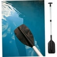 thumbnail image 4 of SLGHLSAHG Telescopic Paddle 21 to 42 Inch Length Adjustable Canoe Type Portable T Retractable Boat Oars Outdoor Kayak Water Sports and Safe Boat Accessories Black A43142, 4 of 8