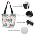thumbnail image 4 of Fotbe Colorful Chameleons Bolsa de Playa con Estampado, Bolsa de Hombro, Bolsa de Mano Espaciosa, Bolsa de Viaje Ligera, Bolsa de Compras Versátil, 4 of 6