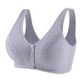 thumbnail image 4 of Arlun,Front Closure Supportive Bras for Post Women Comfortable Wireless Breast Prosthesis(Right) Bras No Underwire Full Coverage Bralettes Soft Comfy Ideal for Everyday Wear Grey 38, 4 of 5