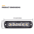 thumbnail image 5 of LED Emergency Strobe Lights, Amber 6 LED Strobe Warning Emergency Flashing Light for Car Truck Road ATV SUV 4 Pack, 5 of 8