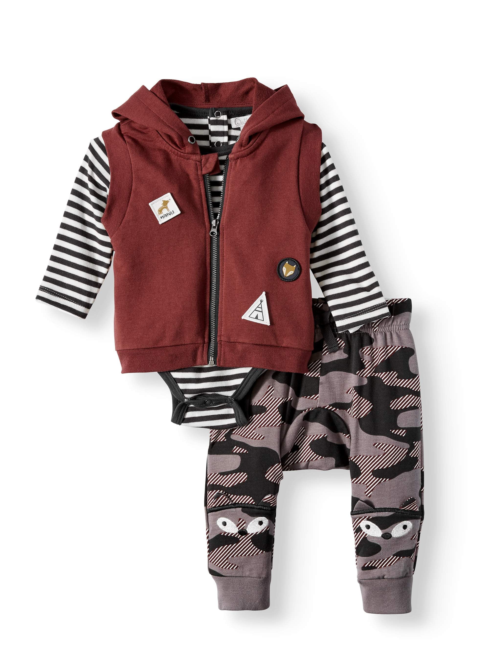 Vest and Camo Pant 3 Piece Outfit Set (Baby Boys) - Walmart.com