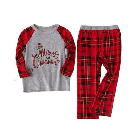 

One opening Christmas Family Matching Pajamas Set Women Mens Kids Xmas 2PCS Sleepwear Nightwear