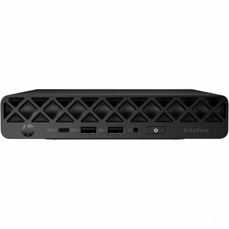 HP EliteDesk 8 G1i Desktop Computer - Intel Core Ultra 7 265T - vPro Technology - 16 GB - 256 GB PCI Express NVMe SSD - Mini PC - Jack Black - Intel Q870 Chip - Windows 11 Pro - Intel DDR5 SDRAM - ...