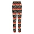 thumbnail image 3 of Gibobby Leggings estampados para mujer Leggings de moda de otoño e invierno para mujer, 2024pantalones con estampado navideño informal(Vino,G), 3 of 4
