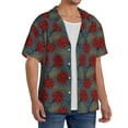 thumbnail image 4 of Sigee Ladybug Print Men's Shirts Casual Button Down Short Sleeve Summer Beach Shirt Hawaiian Vacation Shirts Tee Shirt-XX-Large, 4 of 7