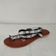 thumbnail image 5 of Sandalias planas de tacón bajo con estampado de serpiente y hebilla de cinturón en el dedo del pie para mujer Wmkox8yii nm912, 5 of 5