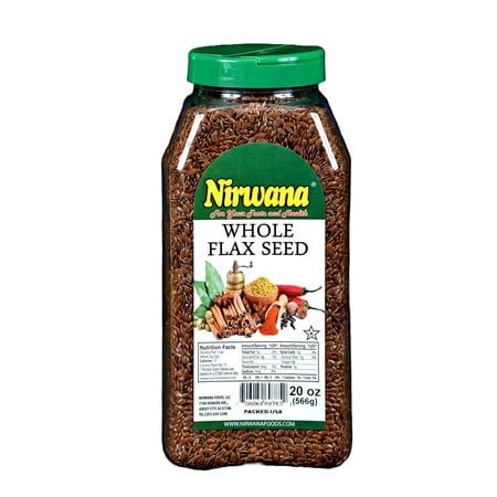 Whole Flaxseeds - Fiber, and Nutrition - Ideal for Smoothies, Baking, and Healthy Recipes - Rich in Antioxidants and Versatile Use 20 oz Pouch by Nirwana