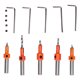 thumbnail image 5 of Ouitble broca de contrasumidor Juego de 5 Piezas Brocas de Avellanado de Alta Dureza para Madera, Taladro de Carpintería, Brocas de Paso, Fuerza de Corte Potente, 5 of 8