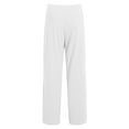 thumbnail image 5 of zaveiop Yoga Pants Women Wide Leg Pants with Pockets High Waist Stretch Dress Casual Sweatpants Petite/Regular/Tall (A-White, XL), 5 of 6