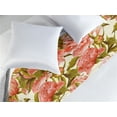 thumbnail image 2 of Peony Pattern Bed Runner, Vintage Color Palette Flowers Boho with Leaves Greenery Print, Decorative Accent Bedding Scarf for Hotels Homes & Guest Rooms, Queen, Coral and Pale Olive Green, by Ambesonne, 2 of 3