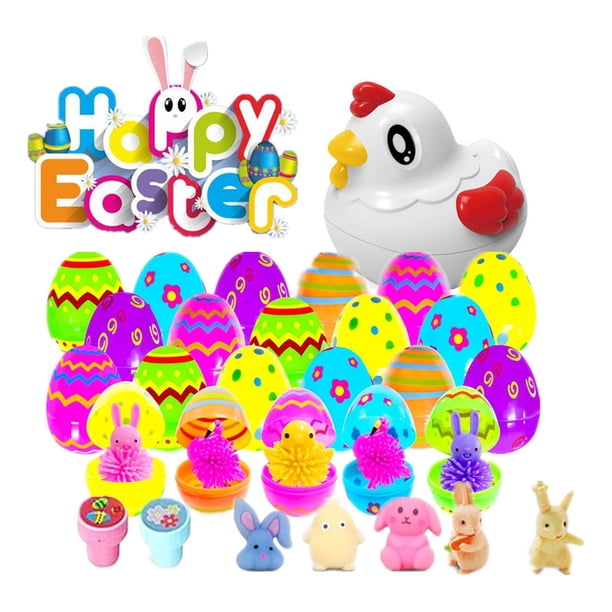 Huevos de pascua Building Blocks, regalo para fiestas infantiles, 12 unidades
