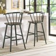 thumbnail image 3 of SAFAVIEH Blanchard Round Mid Back Bar Stool, Garden Green, 3 of 14