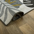 thumbnail image 5 of World Rug Gallery Tropical Floral Leaves Indoor/Outdoor Area Rug - GRAY 2'x7', 5 of 9