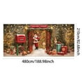 thumbnail image 2 of Large Garage Door Banner Outdoor Holiday Season Festive Welcome Sign Featuring Santa Sleigh Reindeer Snowman Design for Christmas Celebration, 2 of 3