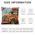 thumbnail image 5 of Happy Halloween Decorative Throw Pillow Covers Trick or Treat Pumpkin Truck Porch Patio Outdoor Pillowcase, Jack O Lantern Bat Spider Fall Holiday Cushion Case Home Decor, 5 of 5