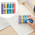 thumbnail image 3 of Clearance Sale! 5PACK Colorful Hexagonal Erasers, Soft Rubber Pencil Erasers for Sketching & Writing, Rubber, for Office & Home, (9.1x7x1.8cm, Rainbow), 3 of 5