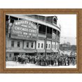 thumbnail image 1 of Wrigley Field Vintage 36x28 Large Gold Ornate Wood Framed Canvas Art - Home of the Chicago Cubs, 1 of 2