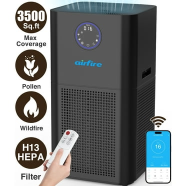 Air Purifier for Large Rooms 3500 Sq.ft, HEPA Air Purifiers for Wildfire, Pet Fur,Pollen,AP404,Black