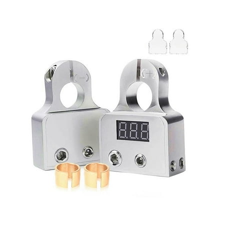 Boat Accessories Battery Terminal Clamp Connectors, 2PCS 4 Way Positive Negative Car Battery Post Extender
