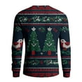 thumbnail image 5 of Homeyce Men's Pullover Crewneck Sweater Long Sleeve Soft Knitted Sweaters Christmas Reindeer Snowflake Soft Cute Ugly 2025 Novelty Pullover Christmas Pattern Holiday Pullover,Blue 4XL, 5 of 6