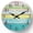 Blue3, variant on Beach Coastal Wooden Wall Clock Battery Operated 12 Inch