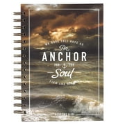 Christian Art Gifts Journal w/Scripture Anchor For the Soul Hebrews 6:19 Bible Verse 192 Ruled Pages, Large Hardcover Notebook, Wire Bound
