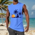 thumbnail image 1 of HUITKMM Tank Top Men's Summer Fashion Coconut Sunset Vest Design Wind Vest, 1 of 5