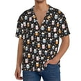 thumbnail image 3 of Fotbe Snowflake Cream Hot Cocoa print Short Sleeve Button Down Shirts for Men Casual Summer Beach Wrinkle Free Shirt-XX-Large, 3 of 7