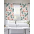 thumbnail image 5 of Coral Shell Sheer Curtains 2 Panels Set Watercolor Pink Green Red Coral Starfish Anchor Linen Texture Sheer Window Curtains Light Filtering Rod Pocket Voile Drapes for Bedroom Living Room 52"x45", 5 of 8