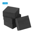 thumbnail image 3 of Uxcell Planter Flower Pot Feet Square Rubber Invisible Riser, Black 4 Pack 2x2x1", 3 of 5
