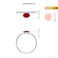 thumbnail image 5 of ANGARA Natural Oval Ruby Off-Centered Solitaire Ring With Diamonds in 925 Sterling Silver for Women (Size-6x4mm) | July Birthstone, Birthday, Anniversary, Jewelry Gift for Women | Natural Ruby Ring, 5 of 9