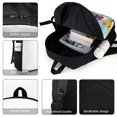 thumbnail image 4 of Noodle y Amigos-theme Backpack, Campus style schoolbag Bookbag with Adjustable Shoulder Straps And Large Zip Compartment, Unisex Travel Bags., 4 of 6