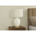thumbnail image 3 of Table Lamp Lighting, 26"h, Table Lamp, Ivory / Cream Shade, Cream Ceramic, Transitional,Bedroom Lamp, 3 of 7