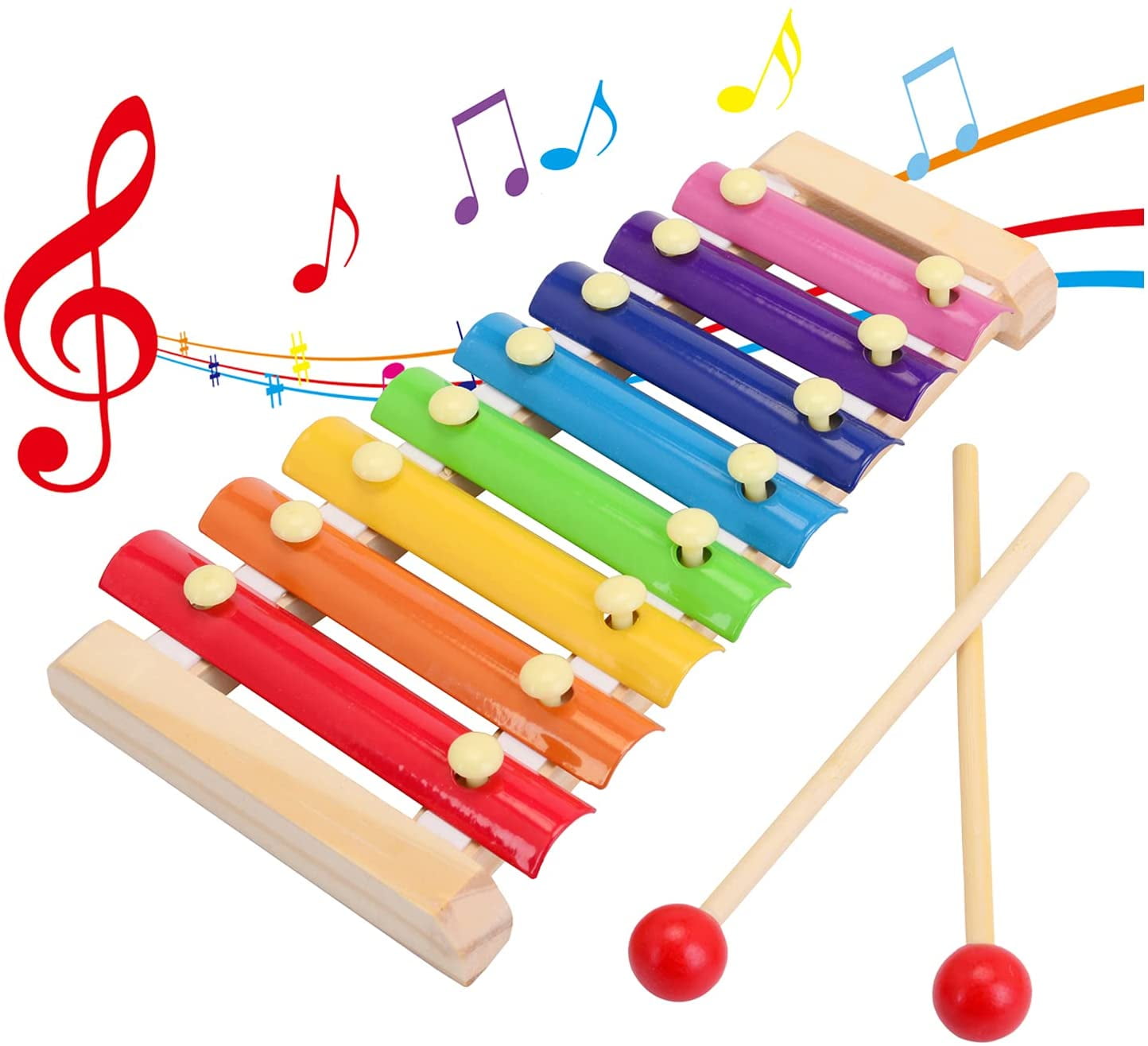 wood Large Multi Colour Xylophone  18mths 